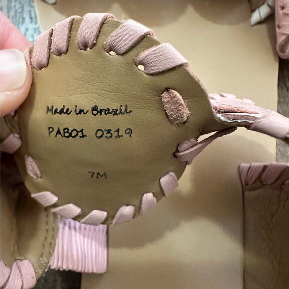 Jack Rogers Leather Lauren Pink Slip On Flats Sandals Size 7 - Picture 6 of 7